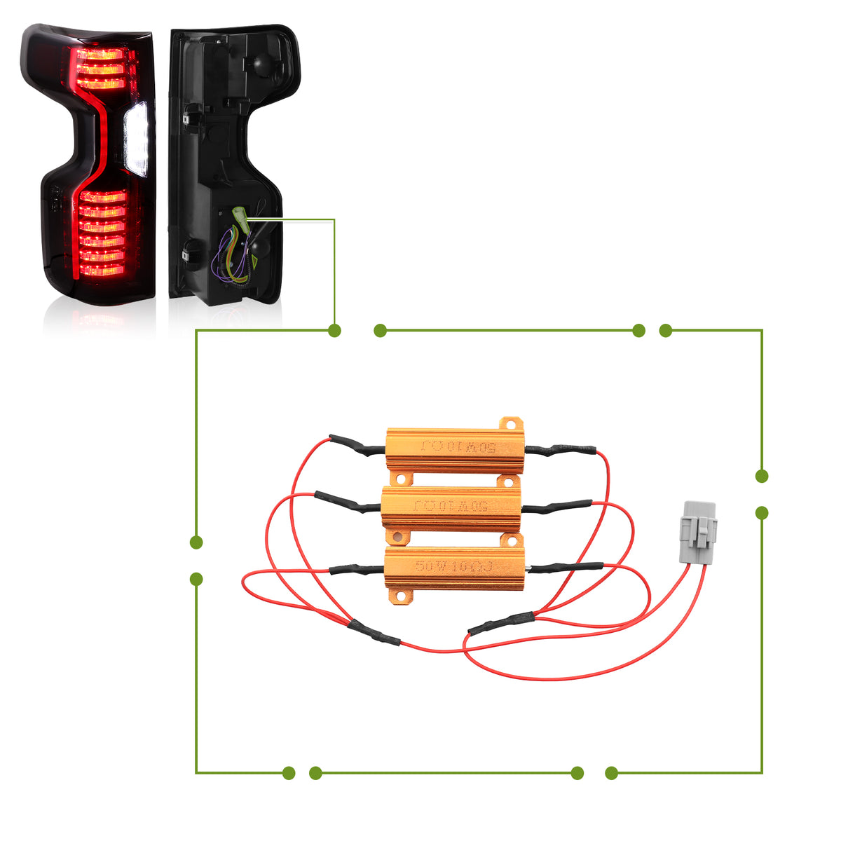 SIZIOM® 50W Resistors *1 for Chevy Silverado Taillight