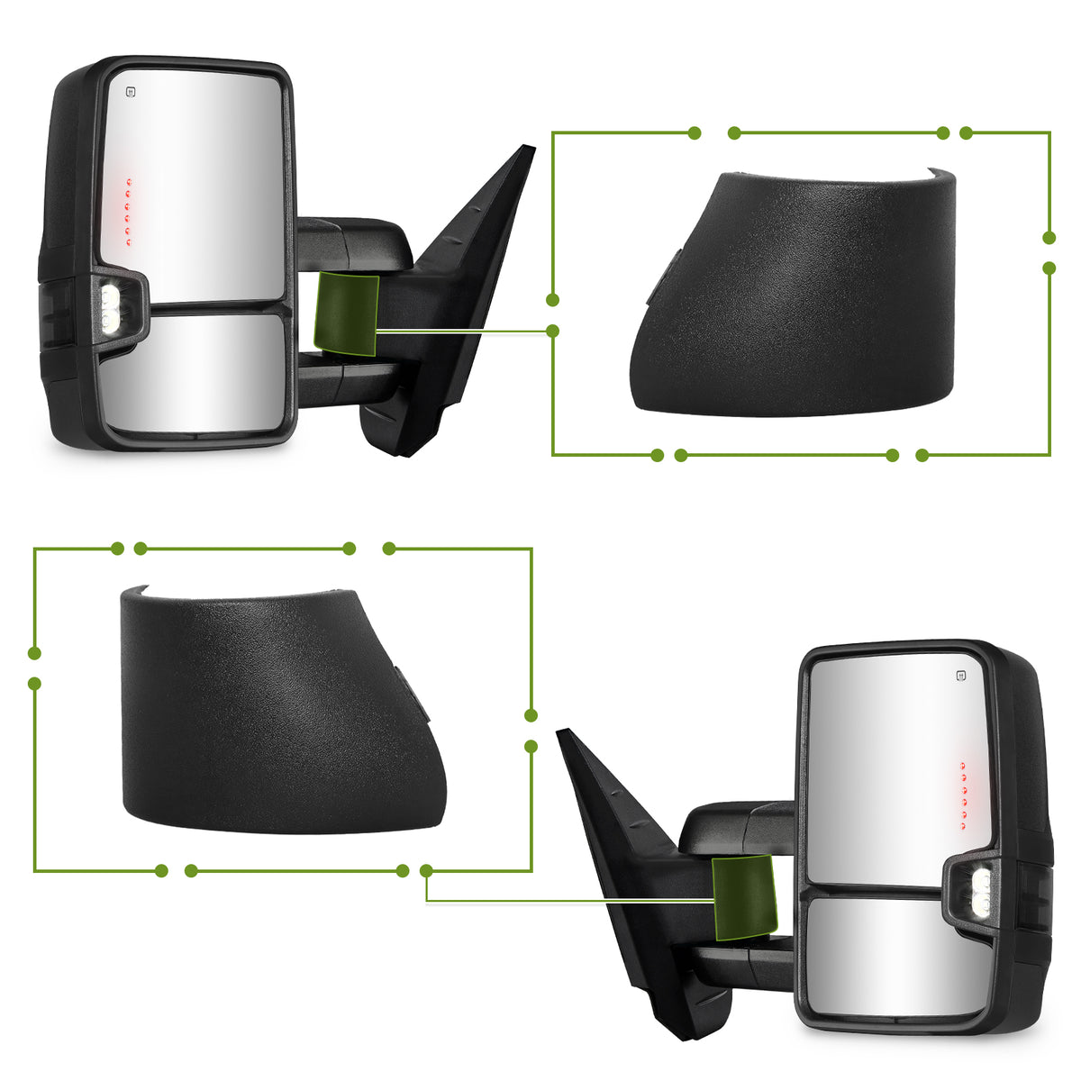 SIZIOM® Replacement Parts-Driver & Passenger Side Screw Cap (Pair)