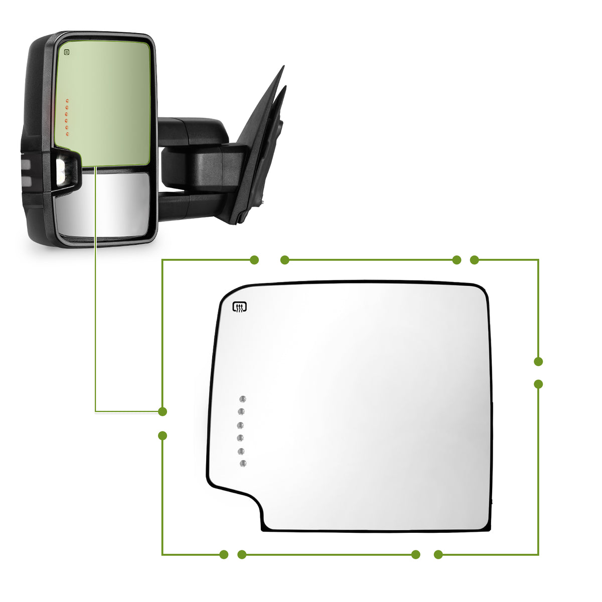Replacement Parts- Left/Driver Side Upper Glass-2