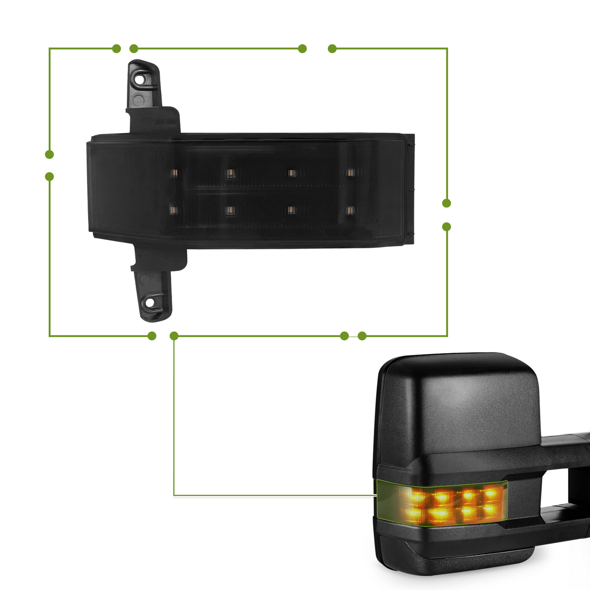SIZIOM® Replacement Parts- Right/Passenger Side Back Light Smoke