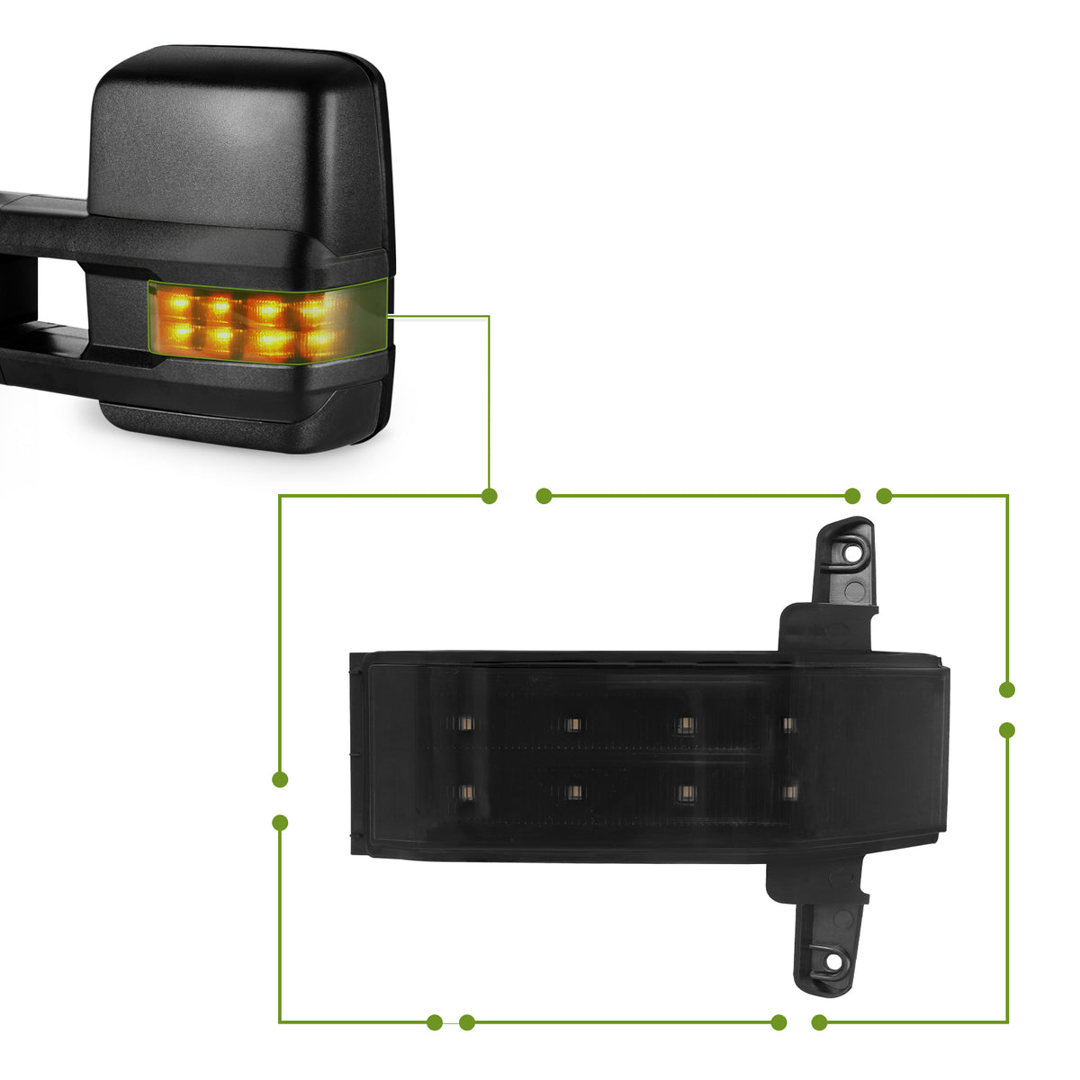 SIZIOM® Replacement Parts- Left/Driver Side Back Light Smoke