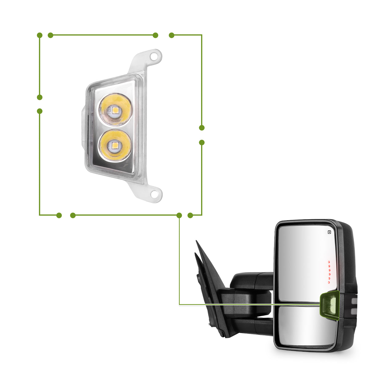 SIZIOM® Replacement Parts- Right/Passenger Side Reverse/Back up Light