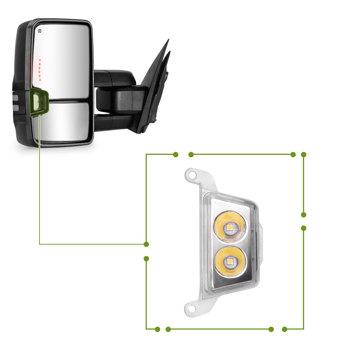 SIZIOM® Replacement Parts- Left/Driver Side Reverse/Back up Light-2