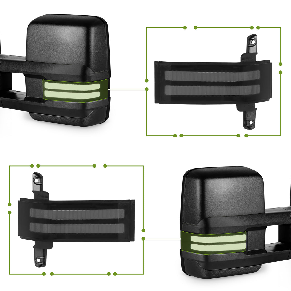 SIZIOM® Pair - Left and Right Switchback/Dynamic Light Smoke