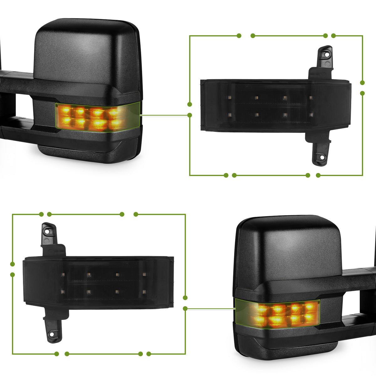 SIZIOM® Pair - Left and Right Back Light Smoke