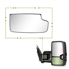 SIZIOM® Passenger Right Side Lower/Small/Convex Mirror Glass Replacement-2