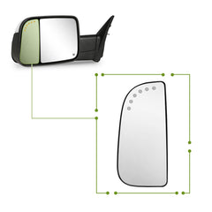 SIZIOM® Driver Left Side Small/Convex Mirror Glass Replacement-2