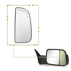 SIZIOM® Passenger Right Side Small/Convex Mirror Glass Replacement-2